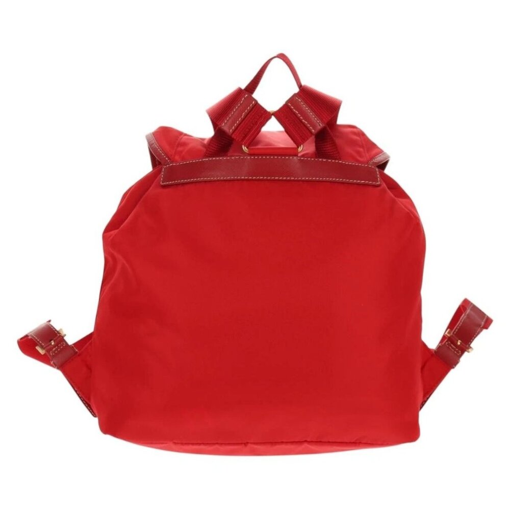 PRADA Backpack Nylon Red Gold Auth 158701V - Picture 2 of 16